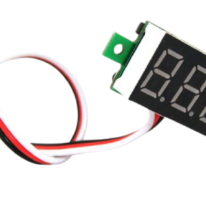 VOLTIMETRO DIGITAL 3 CABLES "DISPLAY VERDE"